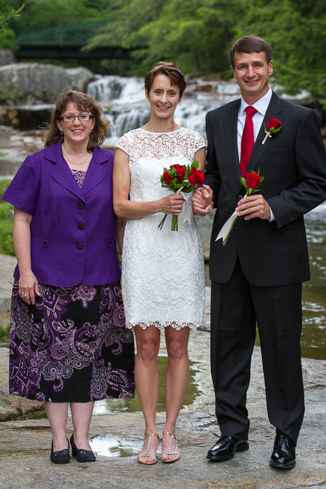 Wedding Ceremony at Jackson Falls with Kim The JP - NH Elopements